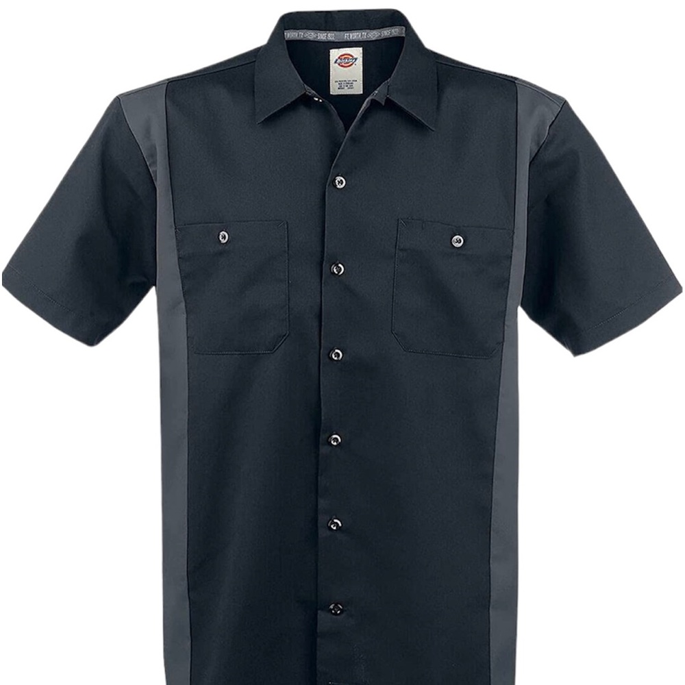 Dickies Men's Short-Sleeve Two-Tone Work Shirt M XL - Picture 5 of 7